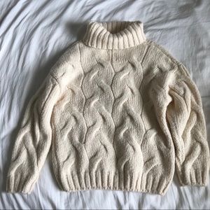 ZARA CREAM KNIT TURTLENECK